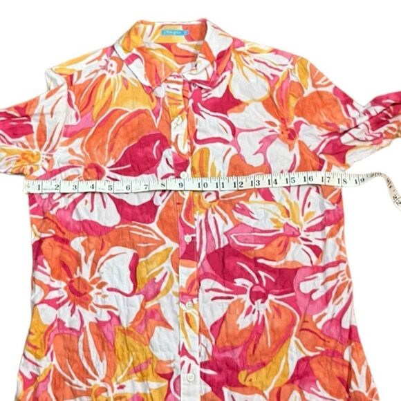 J. McLaughlin Women’s Tropical Floral Long Sleeve Button Up Shirt, Size XS - Picture 5 of 8